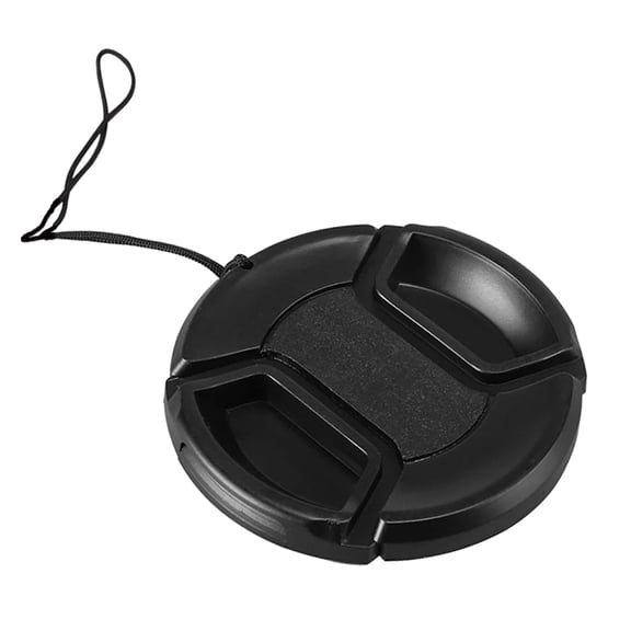Front Lens Cover Center Pinch Lens Cap Dust Cover with Anti-lost Strap for , , DSLR