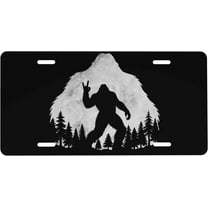 Front License Plate Big Foot Vanity Plates Aluminum Metal Decorative Car Tag Novelty License Plate Cover for Men Women 6 * 12 in (4 Holes)