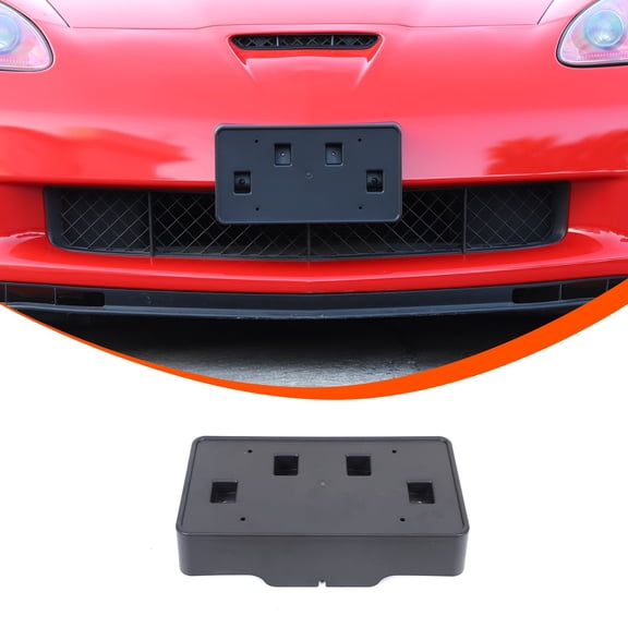 Front License Plate Bracket for 2005-2013 Corvette C6 (US version) Front License Plate Bracket Parts , Front Bumper License Plate Frame , Front Bumper Tag Mount Adapter Replacement Parts