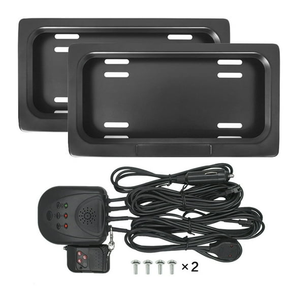 Front License Plate Bracket- Front License Plate Mounting Kit,Universal Bumper Car Tag Frame Mount Adapter 2 Drilled License Plate Adapters with Stainless Steel Screw Cap