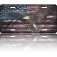 thumbnail image 1 of Front License Plate Cover Aluminum Metal Sign for Car Decor US Car Plates Accessory Novelty Vanity Tag Cover with 4 Holes for 6 * 12 in - Baseball American Flag, 1 of 7