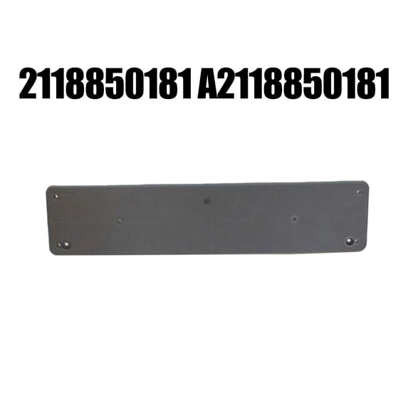 Front License Plate Holder for Mercedes E-Class W211 2002-2006, Black Plastic