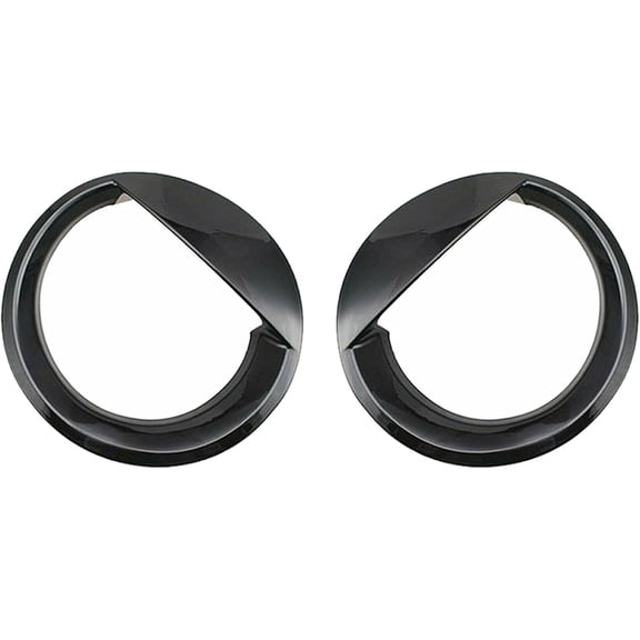 Front Light Headlight Lamps Cover Ring Trim, Angry Bird Style Bezels Trim Black Accessories Compatible with Jeep Patriot 2011-2017 Model Mods Decor