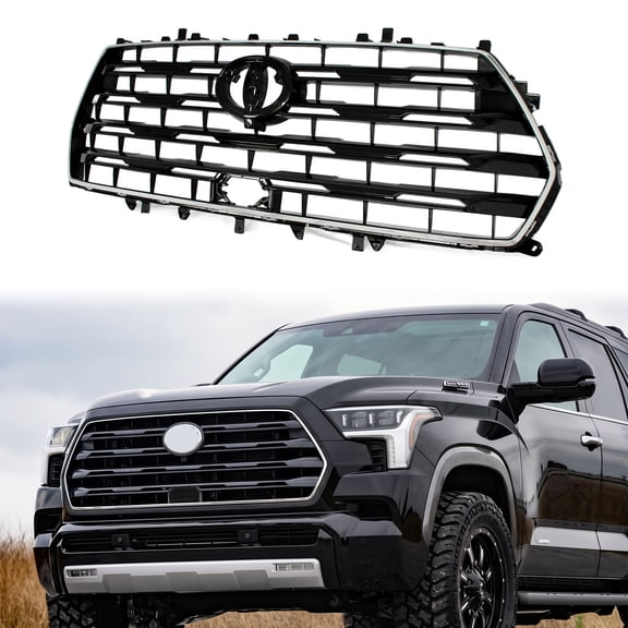 Front Limited Grille Gloss Black Chrome Frame For 2023-2026 Toyota Sequoia