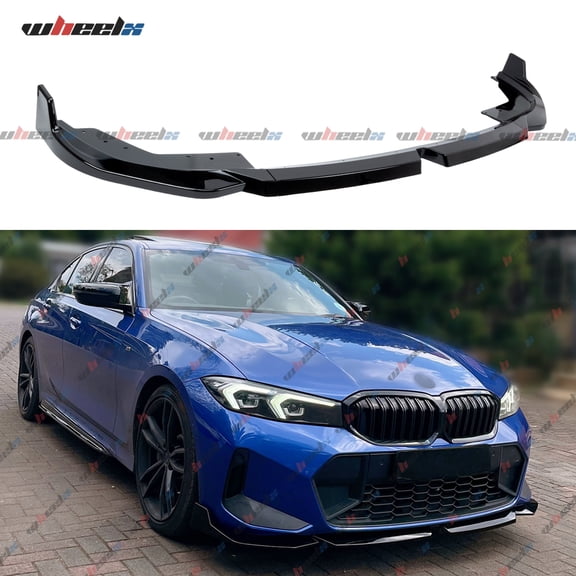 Front Lip Compatible with 2023-2025 BMW G20 330i/330e/M340i(M Sport Bumper Only), JDM Air Dam Lower Chin Bumper Splitter Protection Body Kit Fits for 4-Door Sedan 2023 2024 2025(Gloss Black)