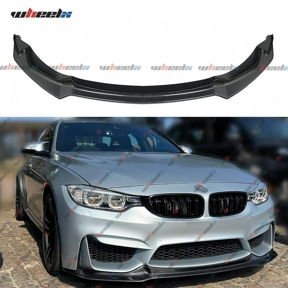 Front Lip Compatible with BMW F80 F82 F83 M3 M4 Sedan Coupe 2015-2020, Bumper Air Dam Lower Chin Splitter Protection Body Kit Fits for 2015 2016 2017 2018 2019 2020 (Carbon Fiber Pattern)