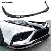 Front Lip Compatible with Toyota Camry SE XSE 2021-2024, 3Pcs/Set Bumper Air Dam Lower Chin Splitter Protection Body Kit Fits for 2021 2022 2023 2024 Carbon Fiber Look