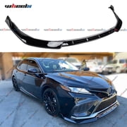 Front Lip Compatible with Toyota Camry SE XSE 2021-2024, 3Pcs/Set Bumper Air Dam Lower Chin Splitter Protection Body Kit Fits for 2021 2022 2023 2024 Gloss Black