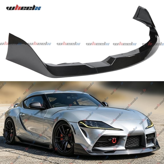 Front Lip Compatible with 2020-2024 Toyota GR Supra A90 A91, AG Style Air Dam Lower Chin Bumper Splitter Protection Body Kit (Carbon Fiber Pattern)