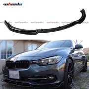 WheelX Gloss Black ABS Front Lip Lower Chin Splitter Air Dam Body Kit Compatible with BMW F30 2012-2015 3 Series