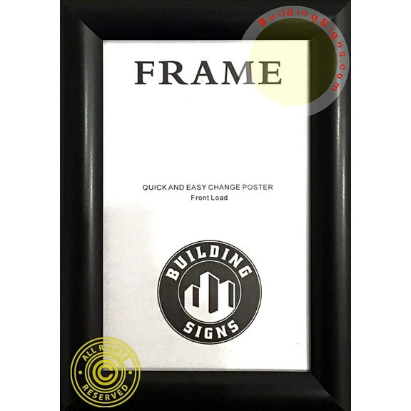 Front Load Snap Poster/Picture Frame/Snap Frame Black, 8.5X11 Inches, Wall Mounting, Portrait and Landscape Mode, Anti-Glare, PVC Cover, Lightweight (ref-2201)