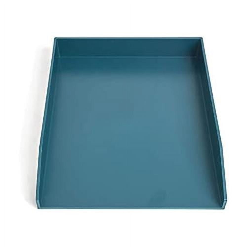 Front Load Stackable Plastic Letter Tray, Teal