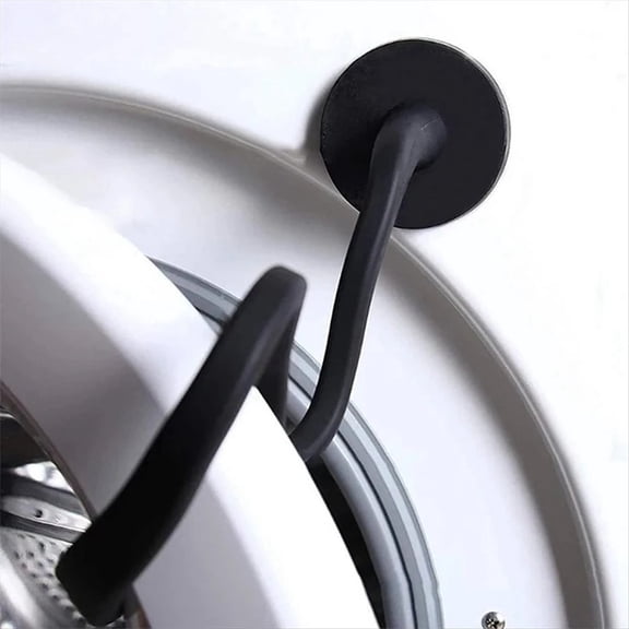 Front Load Washer Door Prop,Flexible Washer and Dryer Door Support Keep Washer Dryer Door Open to Keep Dry - Black