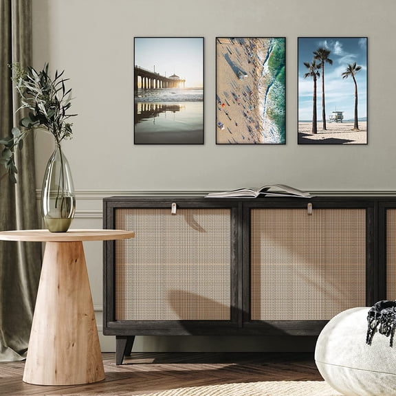 Front Loading 11x17 Picture Frame with Shatter-Resistant Glass - Set of 3 - Metropolitan Collection - Photo Frame for Wall Display - Black