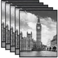 thumbnail image 1 of Front Loading Black Picture Frame 8x10 Set of 5 Wall and Table Mounting, 1 of 4