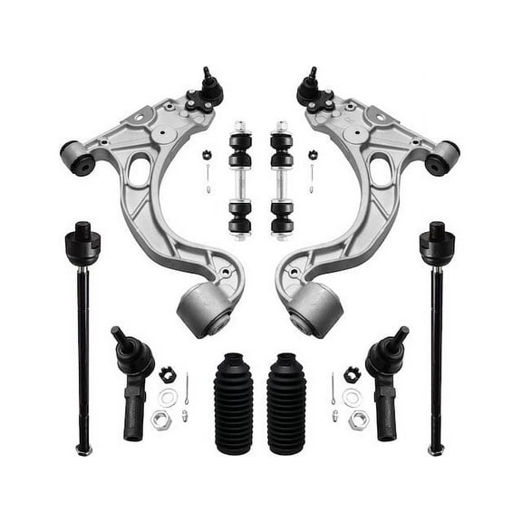 Front Lower Control Arm Ball Joint Tie Rod End and Sway Bar Link Kit - 10 Piece - Compatible with 2000 - 2005 Buick LeSabre 2001 2002 2003 2004