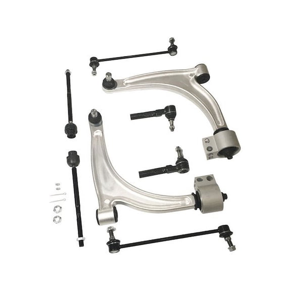 Front Lower Control Arm, Ball Joint, Tie Rod, and Sway Bar Link Kit - 8 Piece - Compatible with 2007 - 2009 Saturn Aura 2008