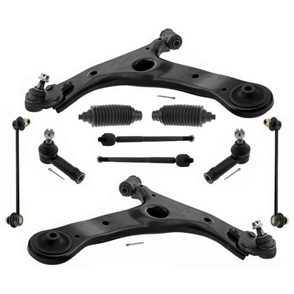 Front Lower Control Arms Inner Outer Tie Rods & Links For Toyota Corolla 14-19