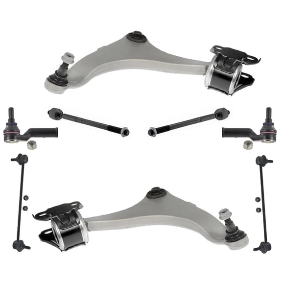 Front Lower Control Arms Inner Outer Tie Rods & Links For Volvo S60 2011-2018