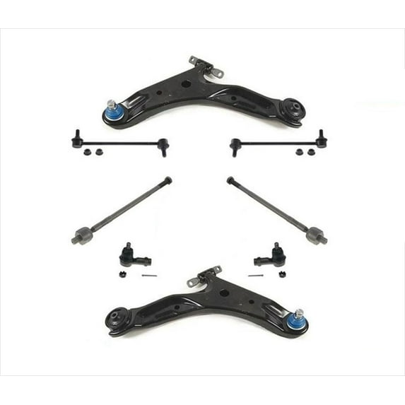 Front Lower Control Arms Sway Bar Links and Tie Rods for Hyundai Santa Fe 01-06