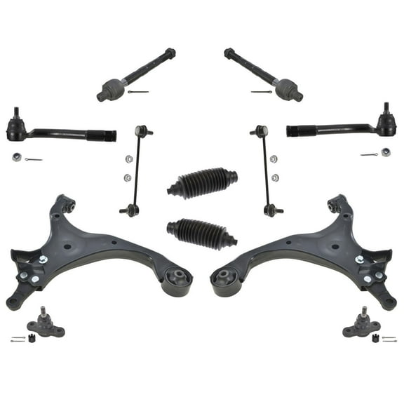 Front Lower Control Arms, Tie Rods, Ball Joints & Stabilizer for 2007-2010 for Kia for Optima (RK641574, RK641575, ES800346, ES800347, EV800370, X18BJ1782, X23SL2059)