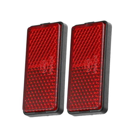 Front Lower Fork Reflector Sticker Rear Saddlebag Side Visibility Reflector Stripe Universal Red 2 Pcs