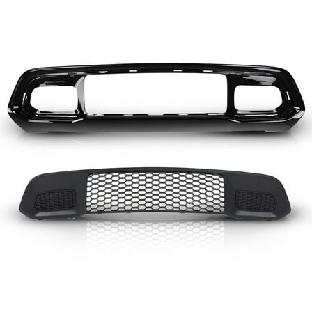 Front Lower Grille & Bumper Grill Bezel Black Fit for Jeep Grand Cherokee 2017-2022