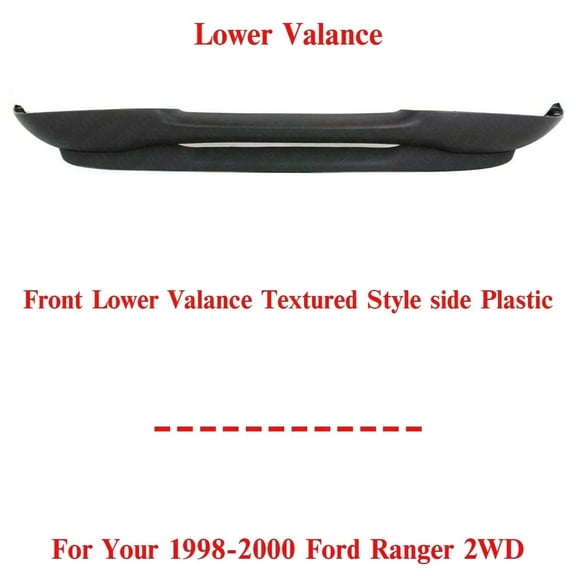 Front Lower Valance Textured Style side Plastic For 1998-2000 Ford Ranger 2WD