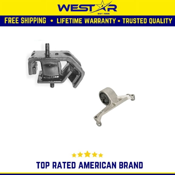 Front Motor Mount 2PCS Set Compatible for 1999-2002 Suzuki Esteem 1.8L Compatible for Manual Trans Replaces 8489 9581