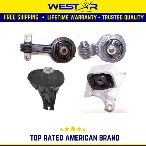 Front Motor & Torque Strut Mount Set Compatible for 2006-2011 Acura CSX 2.0L 4PCS Replaces 9385 9386 9282 9424