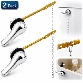 Front Mount Toilet Handle Replacement Kit, 2 Pack Aluminum Alloy Flush Lever for Toilet Tank, Universal Compatible with Most Toilets, Easy Install, Durable & Corrosion-Resistant