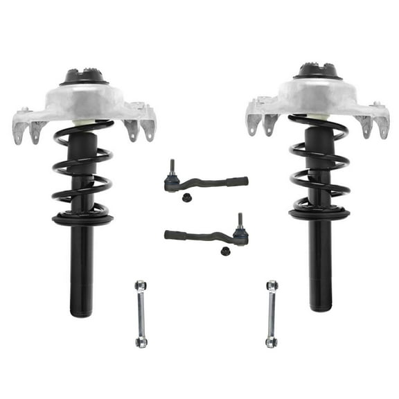 Front Non Electronic Coil Spring Struts Up Mounts For 09-16 Audi A4 4 Door 6pc