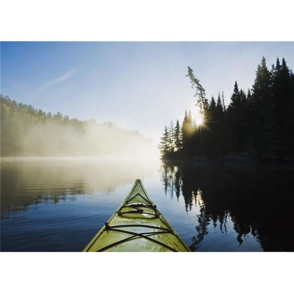 Front Of Kayak On Rushing River; Kenora Ontario Canada Poster Print
