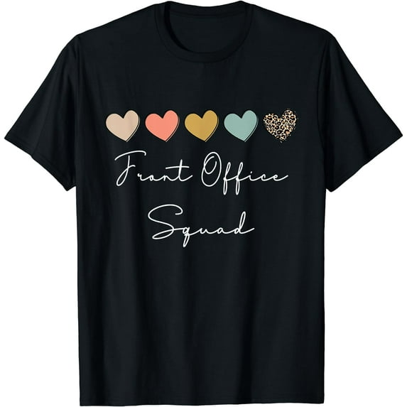 Front Office Squad School Secretary Administrative Assistant T-Shirt Black 4X-Large