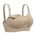 thumbnail image 1 of Front Open Button Seamless Maternity Nursing Bra Nursing Bra, 1 of 4