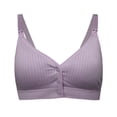 thumbnail image 1 of Front Opening Buckle Bra No Rim Fixed Cup Sexy Comfortable Daily Wear Women’s Underwear Fashion Bra #Purple,L, 1 of 5