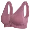 thumbnail image 1 of Front Opening Nursing Bra Adjustable Large Cup Comfortable Maternity Underwear for Pregnancy Feeding Everyday Wear Pink,L, 1 of 9