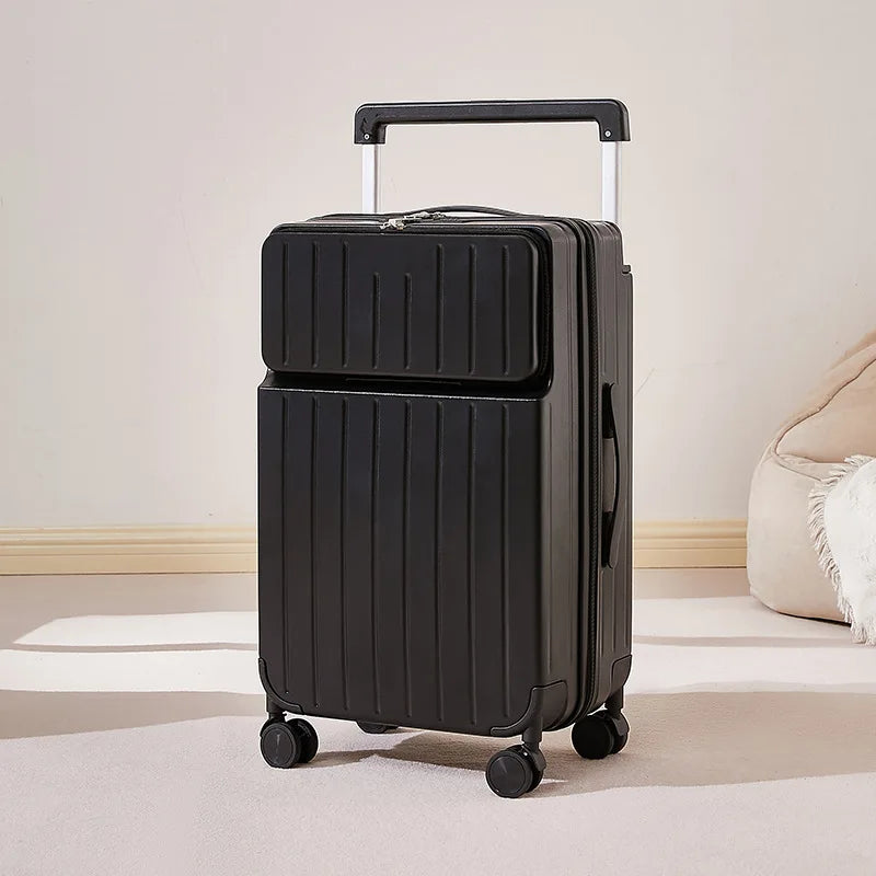 Front Opening Wide Handle Suitcase 20Inch Boarding Cabin Suitcase with