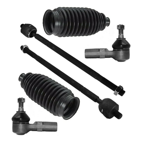 Front Outer & Inner Tie Rod Ends + Bellow Boots Steering Kit 6 Pcs Fits select: 1992-2001 TOYOTA CAMRY, 1995-2004 TOYOTA AVALON