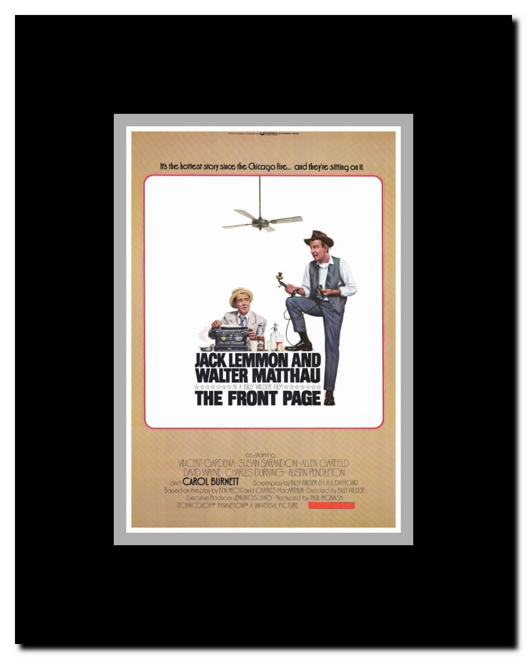 Front Page The Framed Movie Poster