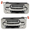 thumbnail image 1 of Front Pair Exterior Door Handle Compatible with 2003-2009 Hummer H2 Chrome With Key Hole 15104792-PFM 15104793-PFM Base OE Replacement Outside Handle Outer Handle Door Exterior Handle, 1 of 8