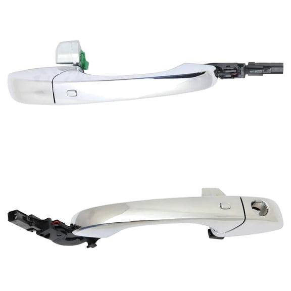 Front Pair Exterior Door Handle Compatible with 2011-2022 Dodge Durango Jeep Grand Cherokee Chrome Without Key Hole 4589881AL 4589881AM 4589884AI 4589884AM CH1310169 CH1311169