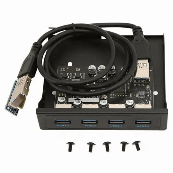 Front Panel USB 3.0 Hub 4-Port PCIe to USB 3.0 Expansion for Desktop PC