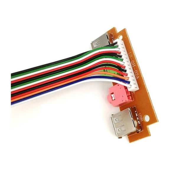 Front Panel USB Audio Hub with Ports for PC Computer Connectivity and 74CM Mic Earphone Integration