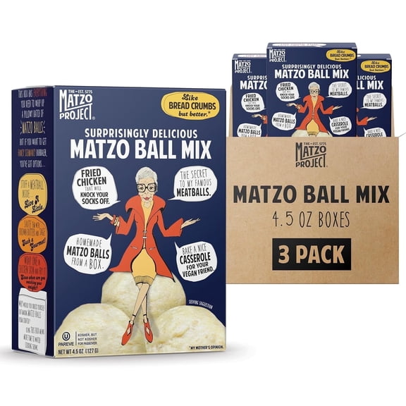 The Matzo Project Matzo Crumbs Mix, Vegetarian, Kosher (Not Kosher for Passover), Low-Fat, Nothing Artificial (4.5 oz, 3 pack)