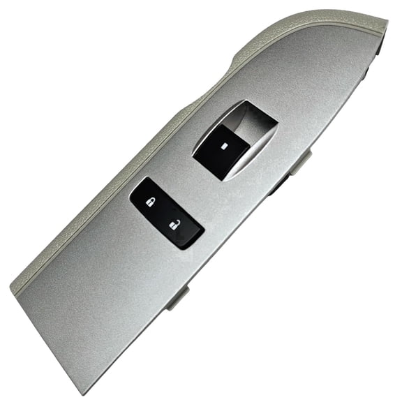 2010-2013 Chevrolet Silverado & GMC Sierra Front Passenger Window Switch & Gray Bezel Assembly (2010, 2011, 2012, 10, 11, 12, Crew, Extended Cab Pickup, Standard, Regular Cab, Chevy)