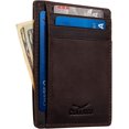 thumbnail image 1 of Front Pocket Slim Minimalist Leather Wallet RFID Blocking Genuine Leather Credit Card Holder, 1 of 6
