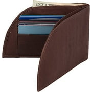 Front Pocket Wallet by - Classic Wallet in Genuine Top Grain Leather - Brown