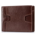 thumbnail image 1 of Front Pocket Wallet for Men Slim Lightweight RFID Blocking Genuine Leather Bifold Thin Wallet with 10 Card Slots, Brown, 1 of 6
