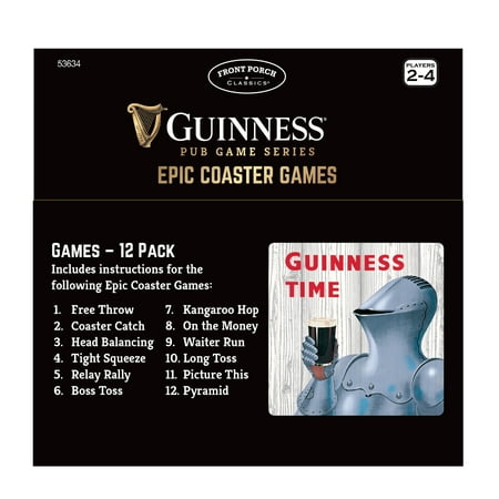 Front Porch Classics, Guinness Pub Games Series Epic Coaster Games, Traditional Pub Game Officially Licensed by The Makers of Guinness Stout Beer